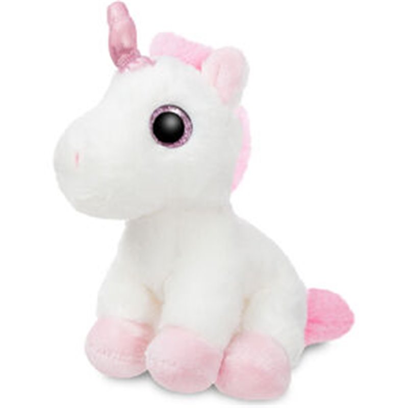 PELUCHE UNICORNIO BLANCO SOFT 18CM