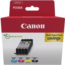 Cartucho de Tinta Original Canon CLI-581 XL Multipack/ Cian/ Magenta/ Amarillo/ Negro