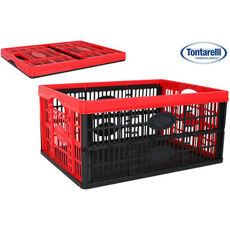 CAJA PLEGABLE 32L/ 47,5X35X23,6CM VOILА ROJO/NEGRO