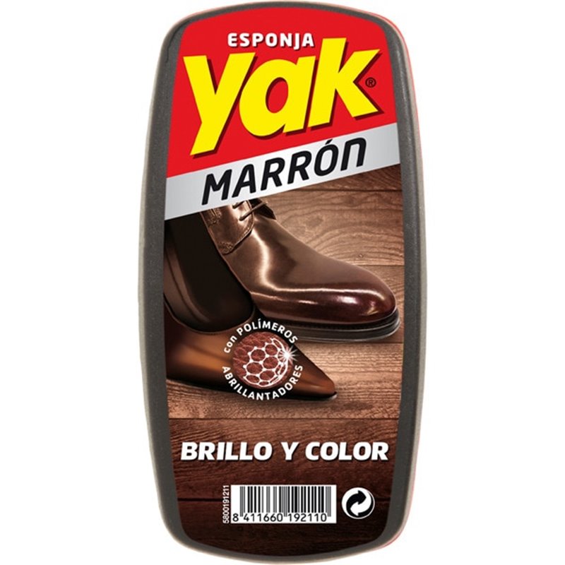 YAK - Esponja autobrillante para calzado marrón