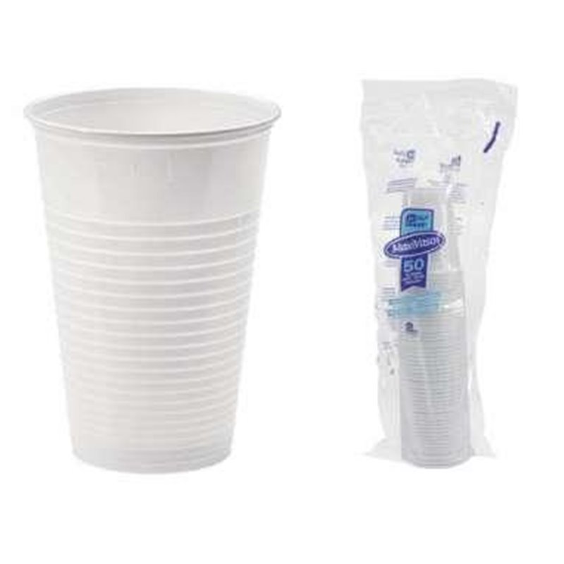 VASOS PLASTICO BLANCO x 50uni. 200 CC.