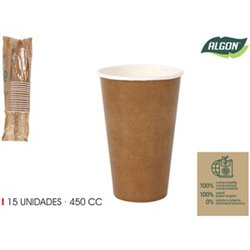 SET-15 VASO CARTON KRAFT 450CC ALGON