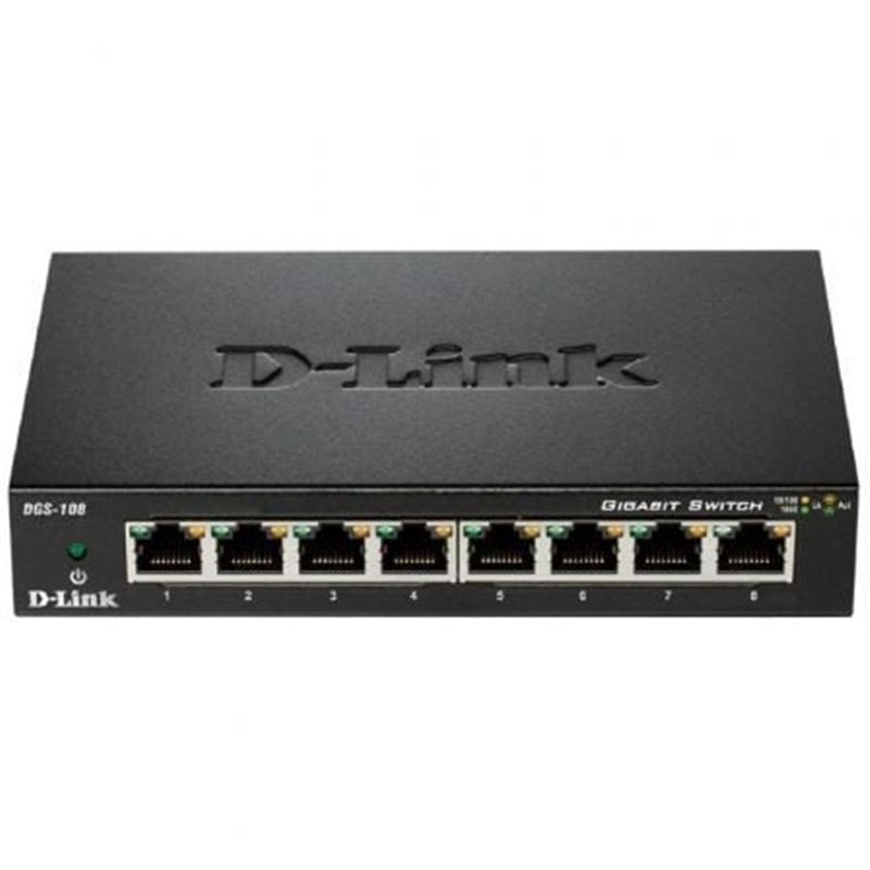 Switch D-Link DGS-108 8 Puertos/ RJ-45 10/100/1000