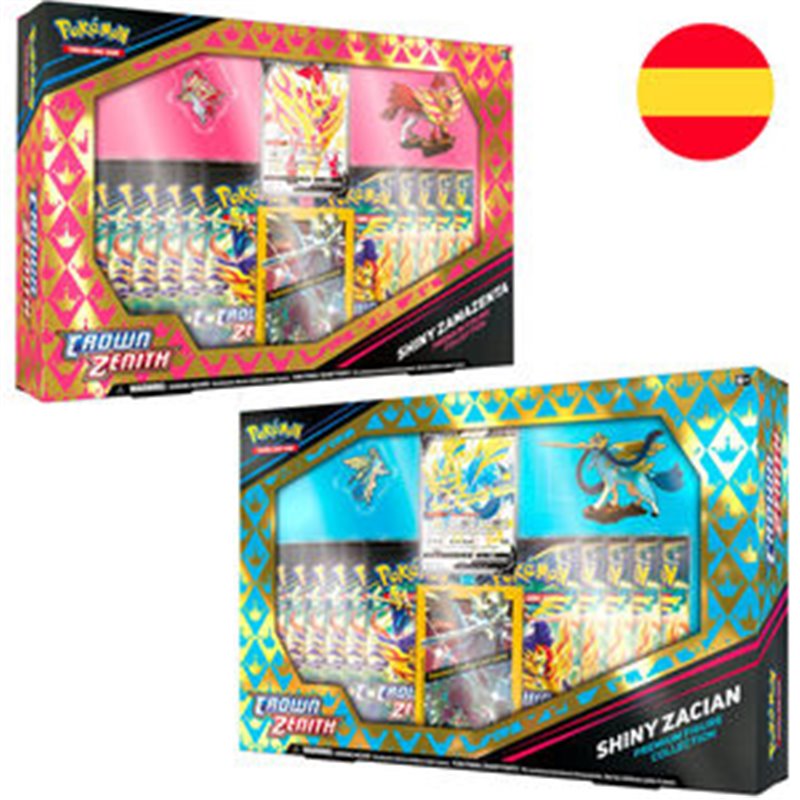 BLISTER SURTIDO JUEGO CARTAS COLECCIONABLES SHINY ZACIAN & ZAMAZENTA POKEMON