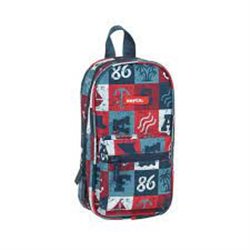 PLUMIER MOCHILA C/4 PORTATODO UNISEX ROJO