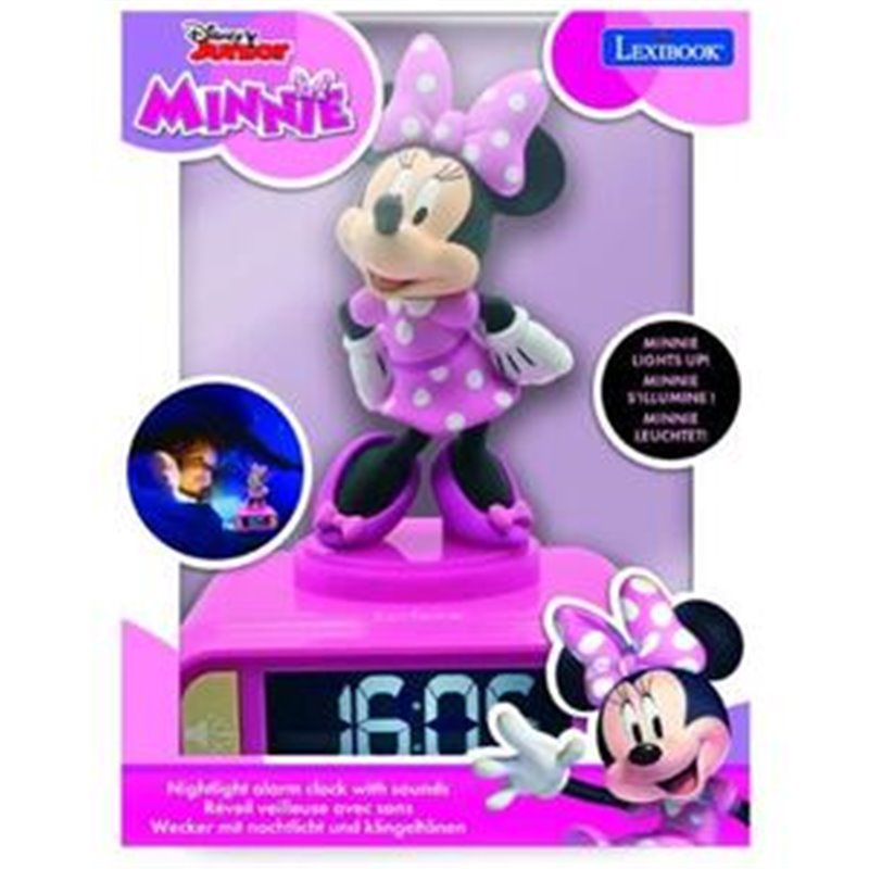 RELOJ DESPERTADOR MINNIE C/LUZ