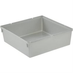 RECIPIENTE ORGANIZADOR, COMBINABLE CON OTROS RECIPIENTES, PLÁSTICO RESISTENTE (PP), 15 X 15 X 5 CM, PEPE, PLATEADO