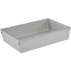 RECIPIENTE ORGANIZADOR, COMBINABLE CON OTROS RECIPIENTES, PLÁSTICO RESISTENTE (PP), 23 X 15 X 5 CM, PEPE, PLATEADO