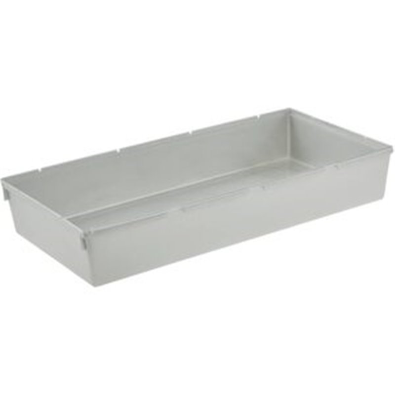 RECIPIENTE ORGANIZADOR, COMBINABLE CON OTROS RECIPIENTES, PLÁSTICO RESISTENTE (PP), 30 X 15 X 5 CM, PEPE, PLATEADO