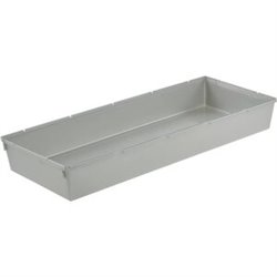 RECIPIENTE ORGANIZADOR, COMBINABLE CON OTROS RECIPIENTES, PLÁSTICO RESISTENTE (PP), 38 X 15 X 5 CM, PEPE, PLATEADO