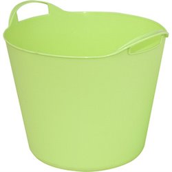 BOLSA PARA MÚLTIPLES USOS, EN MATERIAL PLÁSTICO FLEXIBLE, DE COLOR VERDE 15 LT. Ø SUP. 326 MM. INF. 250 H 240/280 MM.