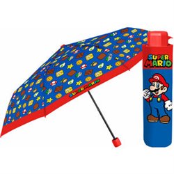 PARAGUAS PLEGABLE MANUAL SUPER MARIO BROS 50CM