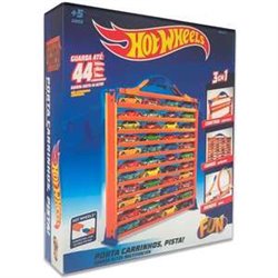 MALETIN PORTACOCHES HOT WHEELS 3 EN 1. GUARDA 44 COCHES, CON RAMPAS Y LOOP (AUTOS NO INLCUIDOS)30X27X6 CM