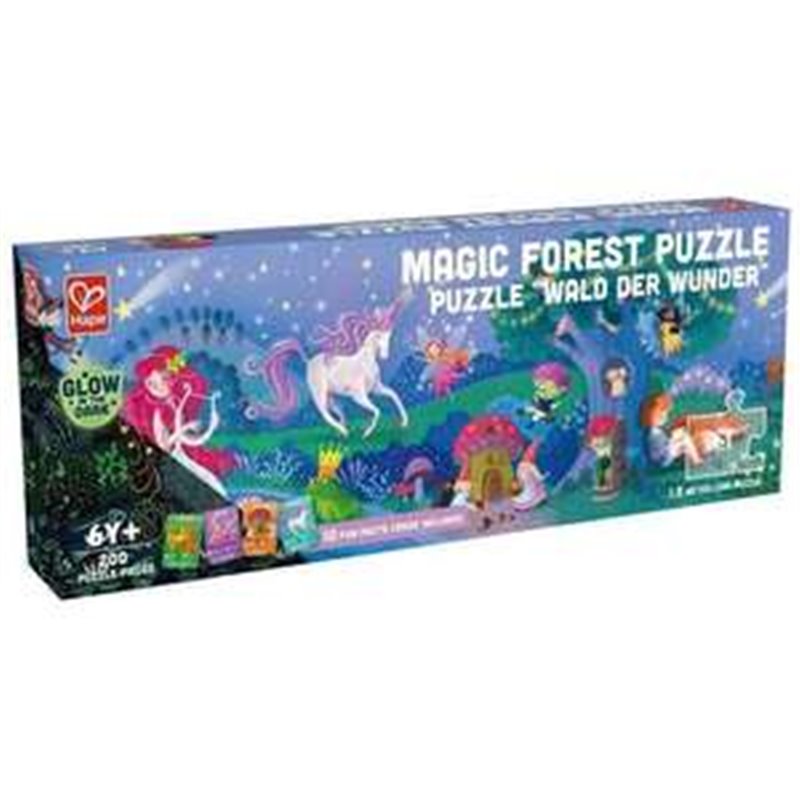 PUZZLE BOSQUE MÁGICO 1.5 METROS LARGO CONTIENE 200 PIEZAS QUE BRILLAN EN LA OSCURIDAD. INCLUYE 10 CARGAS CON DATOS 150X30X0,2CM