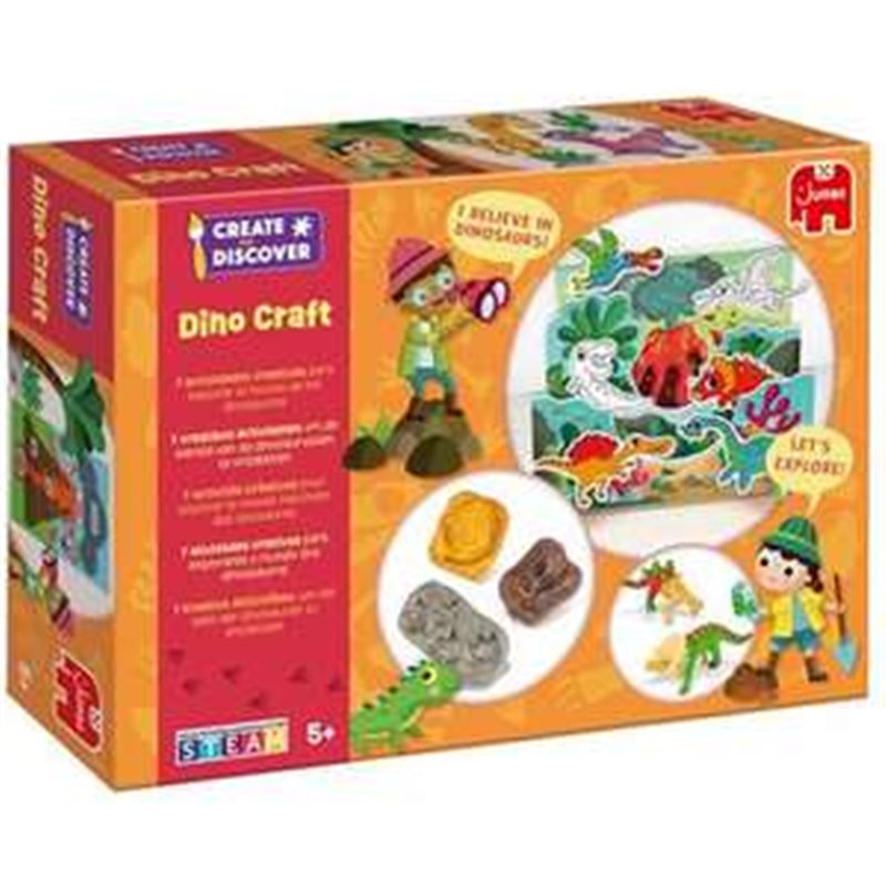 JUEGO MANUALIDADES DINO CREATIVO. SIETE ACTIVIDADES CREATIVAS PARA EXPLORAR EL MUNDO DE LOS DINOSAURIOS.