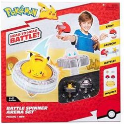 POKEMON ESTADIO ARENA DE COMBATE BATTLE SPINNER. INCLUYE POKEBALL LANZADORA,2 BATTLE SPINNER UNO DE PIKACHU Y OTRA FIGURA EXCLUS