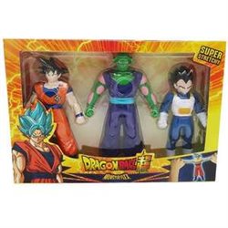 FIGURA ESTIRABLE MONSTERFLEX DRAGON BALL PACK DE 3.ESTRUJA, RETUERCE Y ESTIRA TUS PERSONAJES DE DRAGON BALL. 25X16X4 CM - MODELO