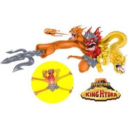 FIGURA GOO JIT ZU  KING HYDRA LAVA FURY  CADA CABEZA TIENE UN MECANISMO DIFERENTE: LANZA MISILES, ESTIRABLE Y OTRA CON ATAQUE MO