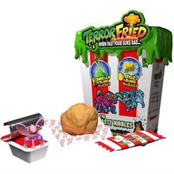 TERROR FRIED MORDISCO ASQUEROSO. INCLUYE 2 FIGURAS SORPRESAS Y BOLSA DE SALSA SLIME APESTOSA SDICIONAL.