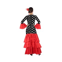 DISFRAZ FLAMENCA SEVILLANA ROJO NEGRO MUJER ADULTO