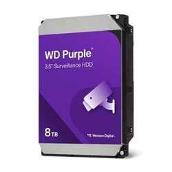 Disco Duro Western Digital WD Purple Surveillance 8TB/ 3.5"/ SATA III/ 256MB