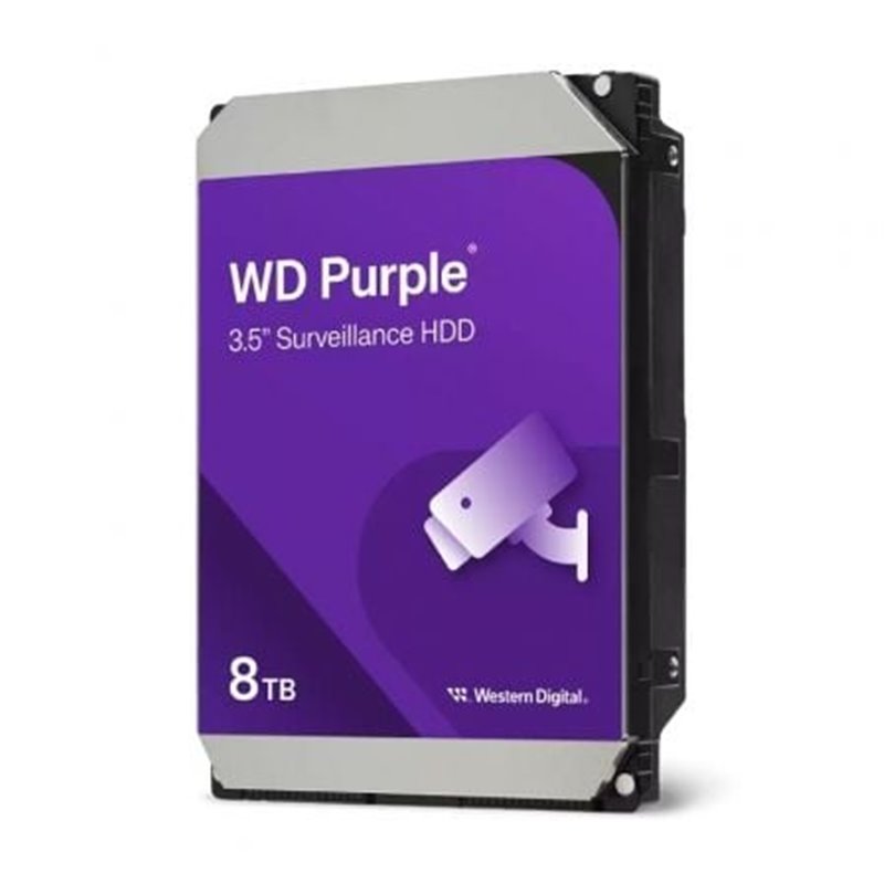 Disco Duro Western Digital WD Purple Surveillance 8TB/ 3.5"/ SATA III/ 256MB