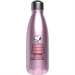 BOTELLA ACERO INOXIDABLE CASETA ROSA SNOOPY 550ML