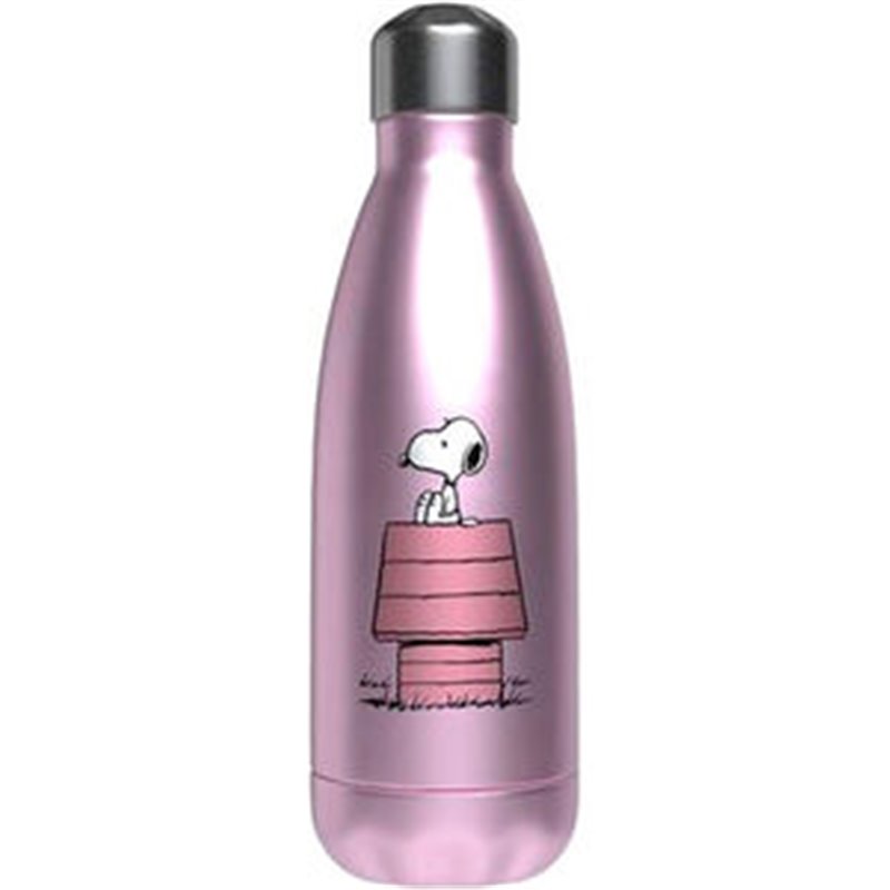 BOTELLA ACERO INOXIDABLE CASETA ROSA SNOOPY 550ML