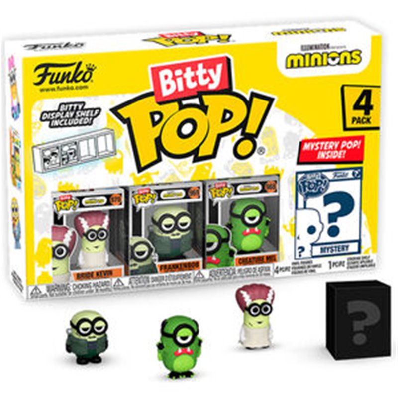 BLISTER 4 FIGURAS BITTY POP MINIONS SERIES 2