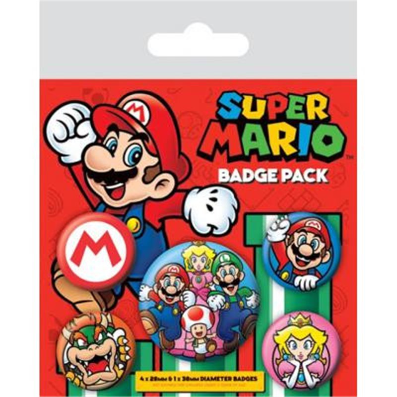 JUEGO DE CHAPAS SUPER MARIO VARIOS PYRAMID BP80440