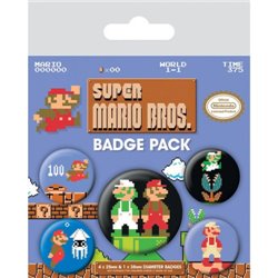 JUEGO DE CHAPAS SUPER MARIO RETRO PYRAMID BP80442