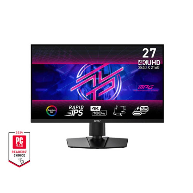 MSI MONITOR. MPG 274URF QD. 27" (69CM). IPPS UHD. 3840X2160 UHD.160HZ. NEGRO