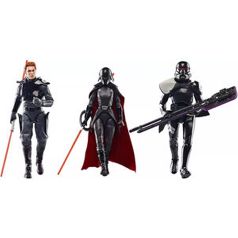 BLISTER 3 FIGURAS SECOND SISTER CAL KESTIS PURGE TROOPER FALLEM ORDER STAR WARS JEDI 15CM