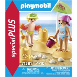 PLAYMOBIL -  NIÑOS CON CASTILLO DE ARENA