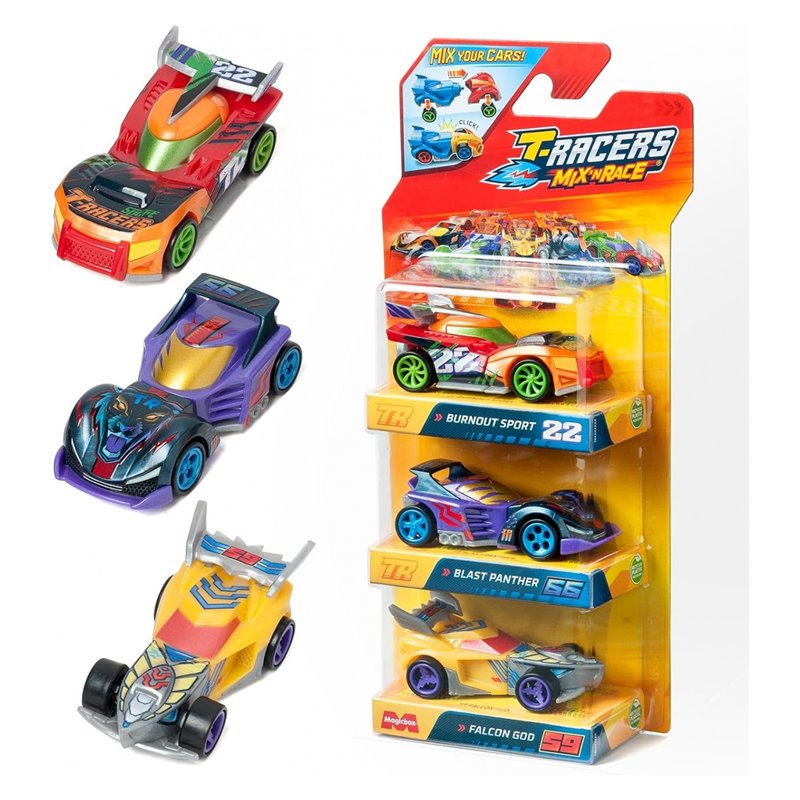 PACK 3 T-RACERS MIX ´N RACE