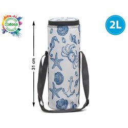 BOLSA NEVERA 11x31cm TERMOSELLADO AZUL ESTAMPADO