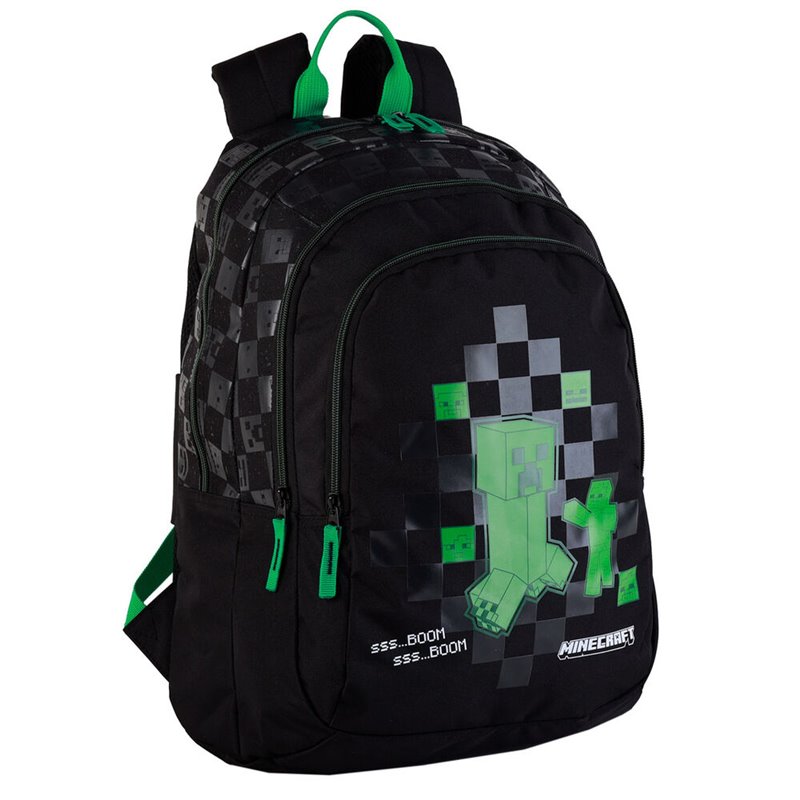 Mochila portatil Creeper Minecraft 44cm adaptable