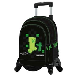 Mochila Creeper Minecraft+ Carro Toybags 44cm