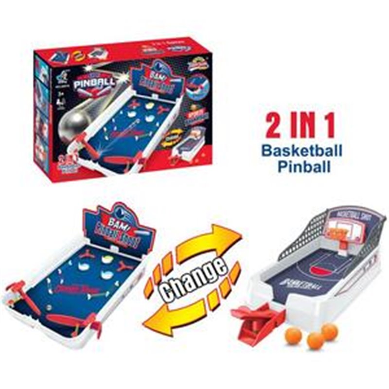 JUEGO 2 EN 1 BASKETBALL & PINBALL