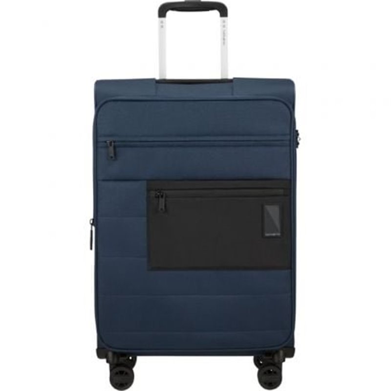 Maleta Mediana Samsonite Vaycay Spinner Expansible 66cm/ 66x43x30cm/ 4 Ruedas/ Azul Marino