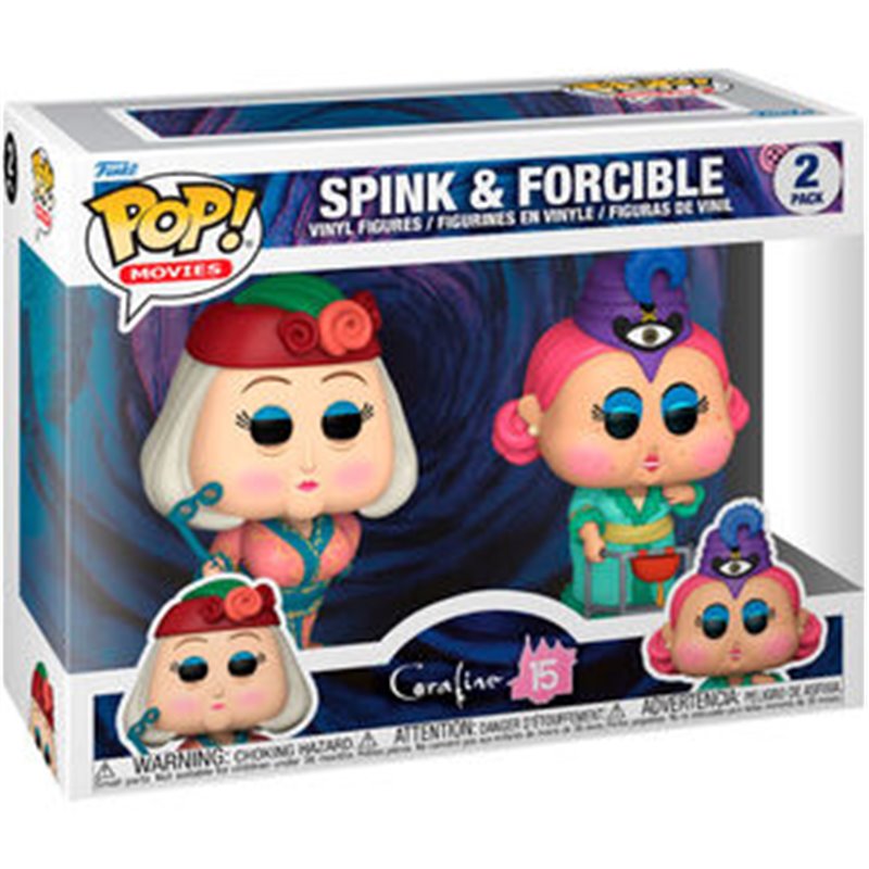 BLISTER 2 FIGURAS POP CORALINE SPINK & FORCIBLE