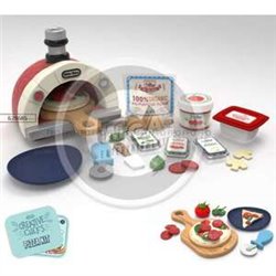 KIT CREATIVO PIZZA DEL CHEF CON MAS DE 18 ACCESORIOS DE COCINA REALISTAS QUE INCLUYEN MASA DE PIZZA, CORTADOR DE PIZZA E INGREDI