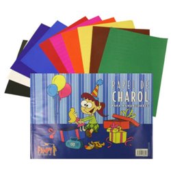 CUADERNO DE PAPEL CHAROL 10 HOJAS COLORES 33 X 23 CM. BISMARK 313634