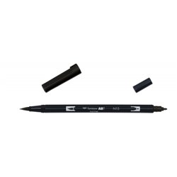 ROTULADOR DOBLE PUNTA PINCEL COLOR NEGRO TOMBOW ABT-N15