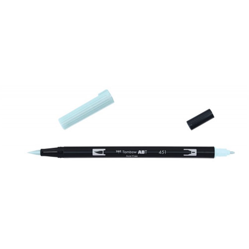 ROTULADOR DOBLE PUNTA PINCEL COLOR SKY BLUE TOMBOW ABT-451