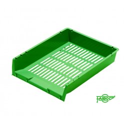 BANDEJA APILABLE DE PLASTICO 340X275X65 MM. COLOR VERDE FAIBO 90-04