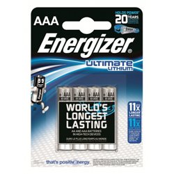 BLISTER 4 PILAS ULTIM LITHIUM TIPO L92 (AAA) ENERGIZER 639171