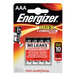 BLISTER 4 PILAS MAX TIPO LR03 (AAA) ENERGIZER E301532000