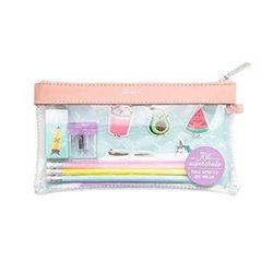 KIT DE ESTUCHE TRANSPARENTE PVC "PARA APUNTES QUE MOLAN" MR.WONDERFUL WOA09499ES