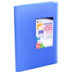 CARPETA CARCHIPLAS-BOOK A4 POLIPROPILENO 30 FUNDAS SOLDADAS AZUL CARCHIVO 50303050